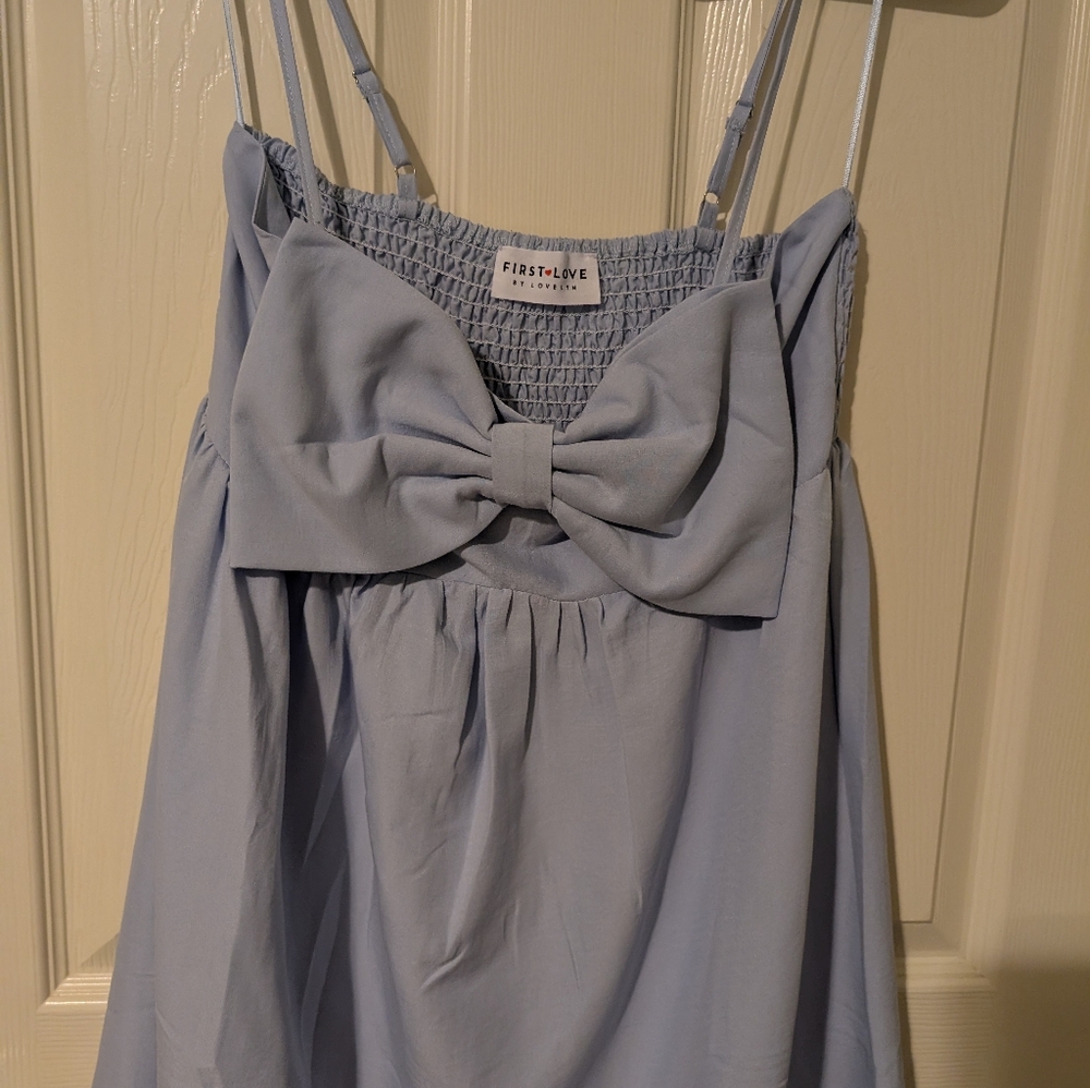 First Love Babydoll Dress in Periwinkle - Picture 2 of 6